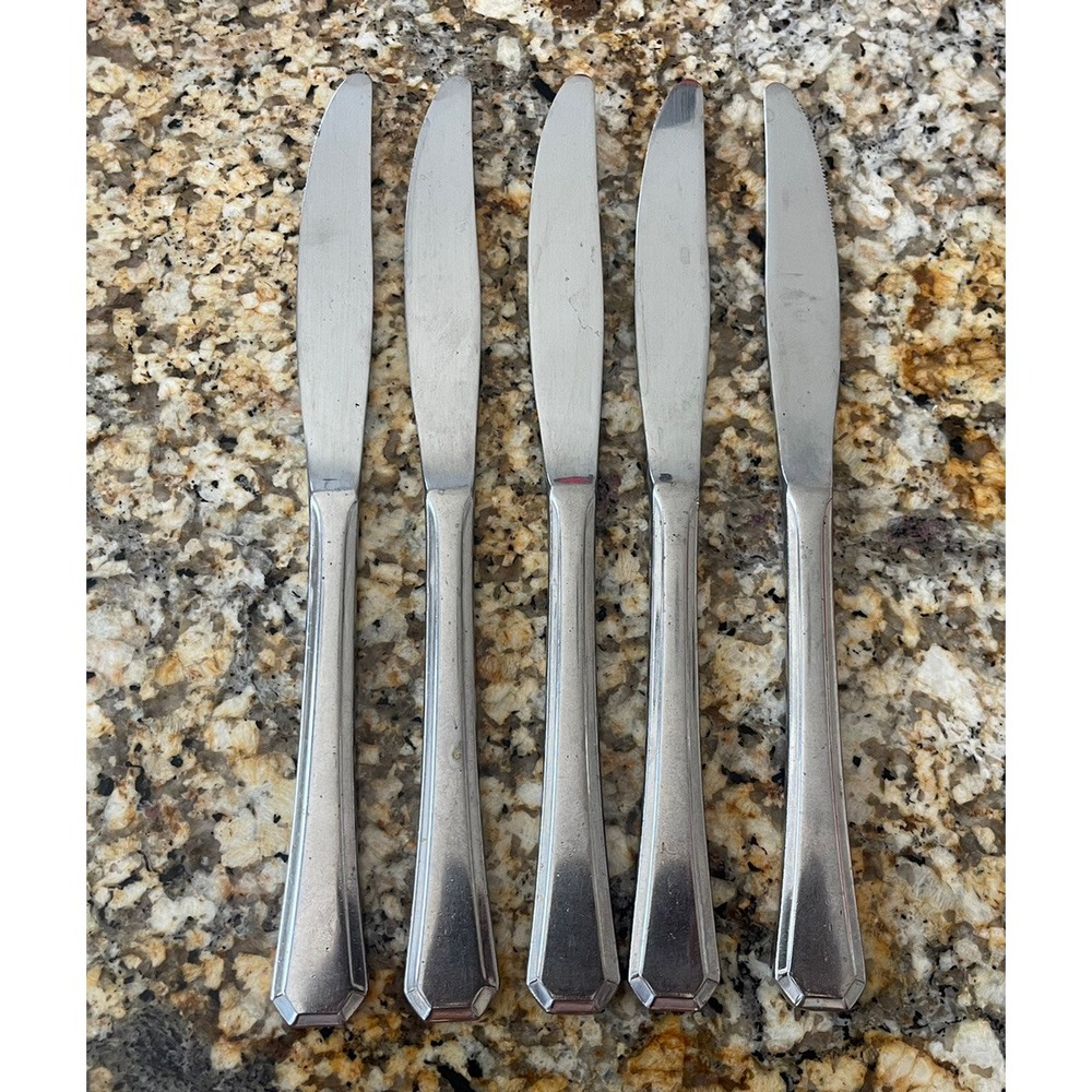 Lot of 5 Supreme Cutlery By Towel Dinner knives Stainless Japan
